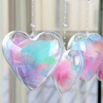 Valentines Day Jewelry Shop Window Decoration Pendant Shop Atmosphere Scene Placement Creativity Hanging Romantic heart-shaped pendant