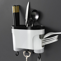 Household wall-mounted chopsticks basket chopsticks non-perforated kitchen tableware tube chopsticks cage chopsticks basket drain storage box