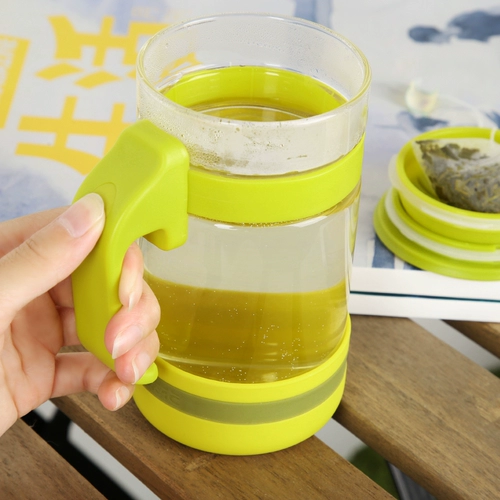 茶花 Стеклянный креативный нескользящий портативный фильтр, чай
