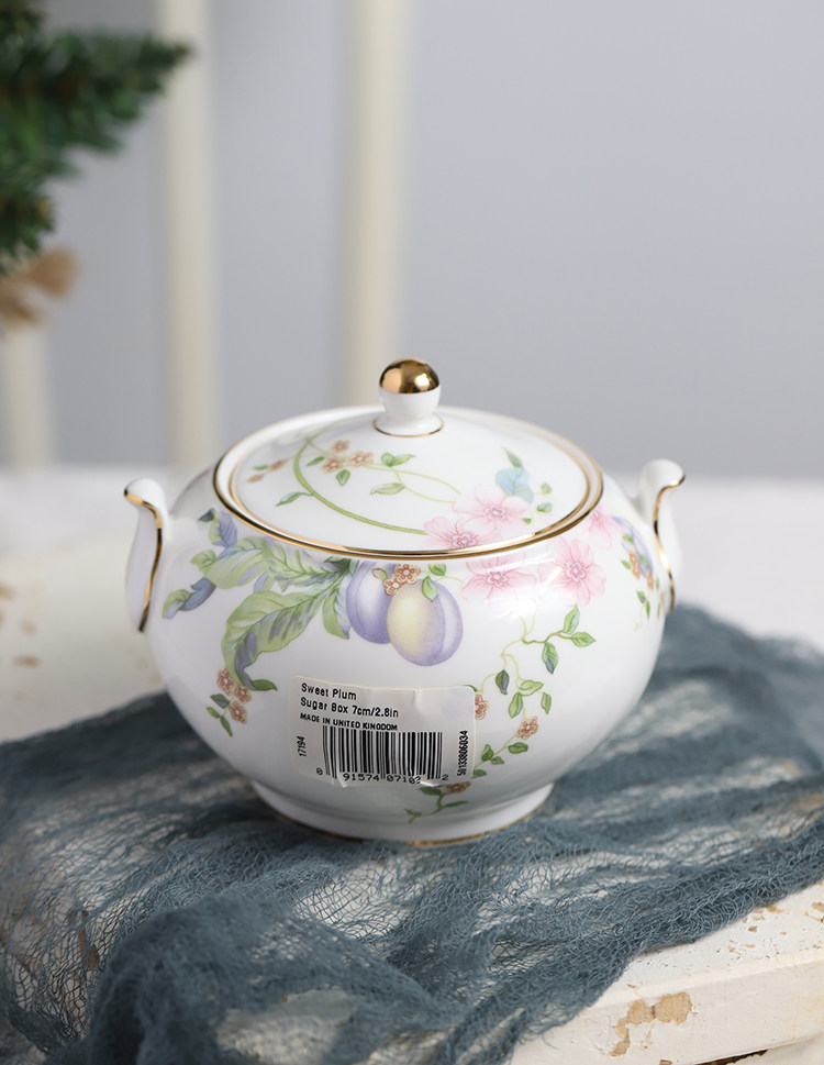 Сейчас в наличии великобритания подлинный Wedgwood Sweet Plum сладкий ягода костяной фарфор кофе Оборудование сахарное бак банка 