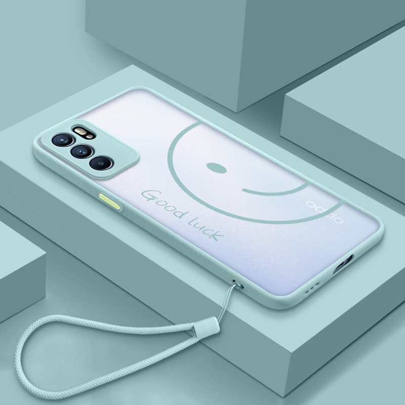 opporeno6 mobile phone protection shell reno6pro lens full package anti-fall reno5 female section net red new oppo frosted translucent 0pp0 silicone opop creativity