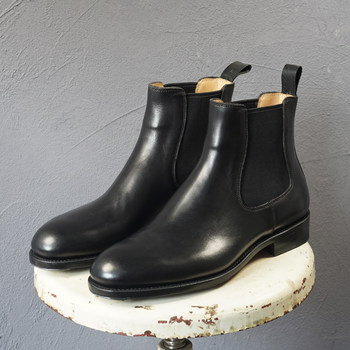 Lucheng basic british style round toe chelsea boots goodyear business casual short boots fashionable men's boots