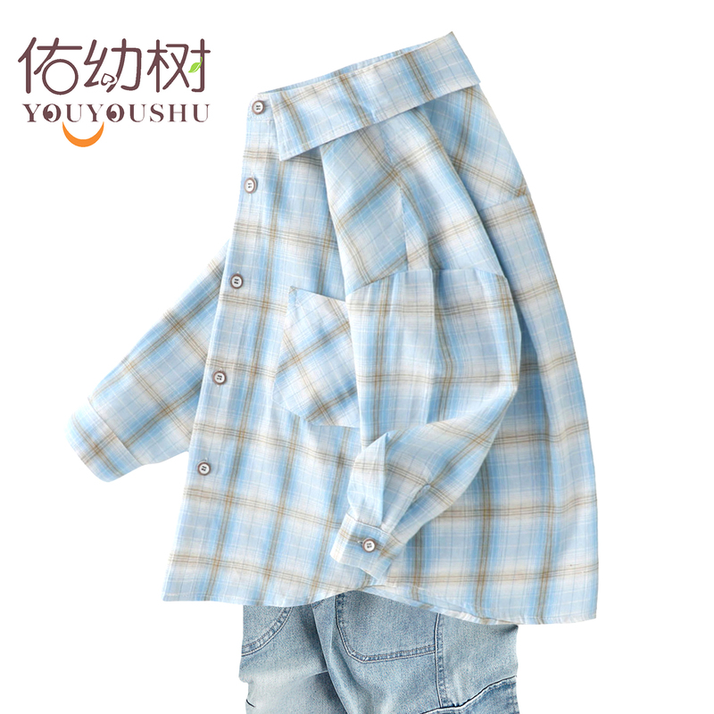 2026 Spring New Children's Clothing Boys' Long-Sleeve Shirt Children's Thin Breathable Plaid Shirt Stylish Summer Top 2026 Spring New Children's Clothing Boys' Long-Sleeve Shirt Children's Thin Breathable Plaid Shirt Stylish Summer Top