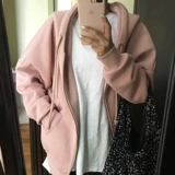 Розовая весенняя осенняя толстовка, кардиган, куртка с капюшоном, 2024 года, оверсайз, большой размер