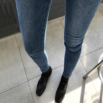 Autumn High Waist Stretch Retro Jeans Womens ankle-length pants Korean Slim Joker Skinny Black Small Pencil Pants