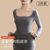 Удерживающее тепло демисезонное бархатное нижнее белье, утепленное термобелье, штаны, квадратный вырез