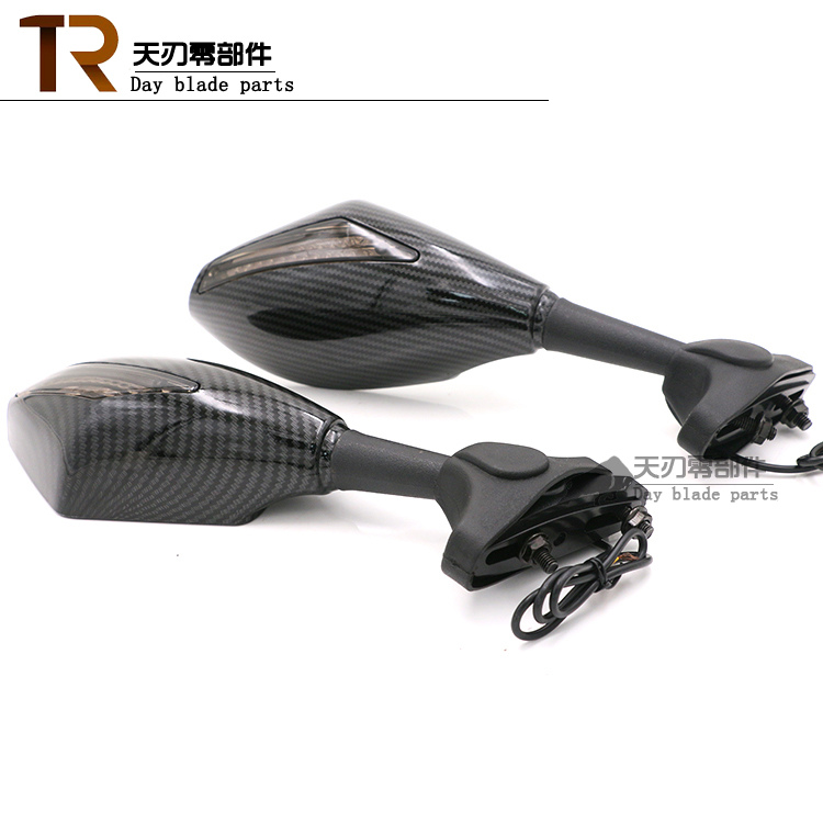 Xe máy CBR1000RR Gương chiếu hậu Yamaha R6 Horizon Refit với đèn báo rẽ LED kính xe máy kiểu