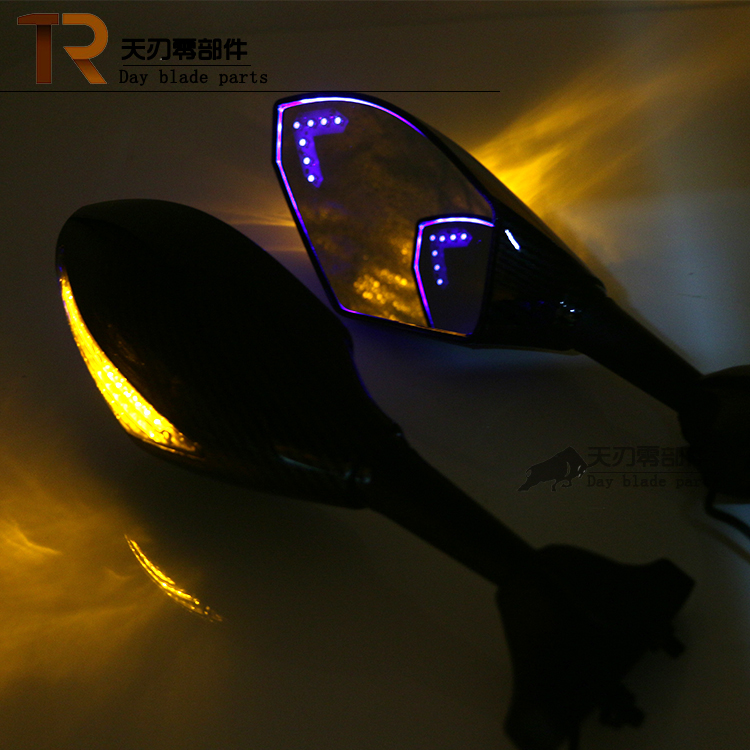 Xe máy CBR1000RR Gương chiếu hậu Yamaha R6 Horizon Refit với đèn báo rẽ LED kính xe máy kiểu