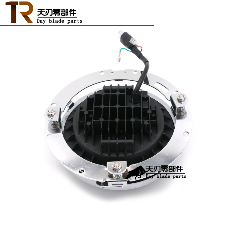 Harley 7 inch Jeep Wrangler khung đèn pha chuyển đổi 7 inch khung ánh sáng tròn Harley giữ đèn xe máy - Đèn xe máy đèn led cho xe airblade 110