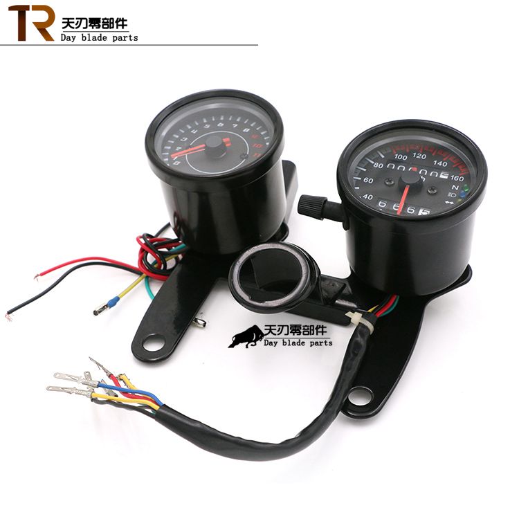 Xe máy tốc độ điện tử đo dặm retro sửa đổi cụ lắp ráp với LED luminous 12 V phổ giá đồng hồ điện tử xe wave alpha