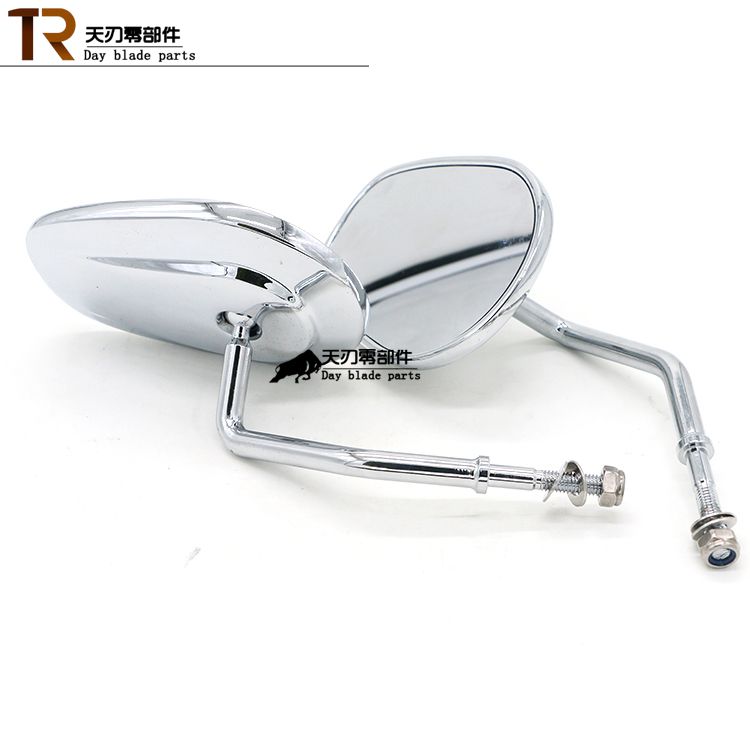 Phụ kiện xe máy Harley xe máy sửa đổi gương chiếu hậu kim loại retro retro hợp kim nhôm đen gương xe máy xoay 360