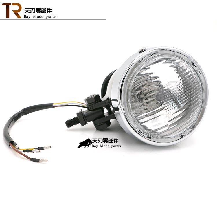 Harley xe máy trường học cũ retro tân trang kính đèn pha vàng đèn pha đèn pha đèn chớp xe máy