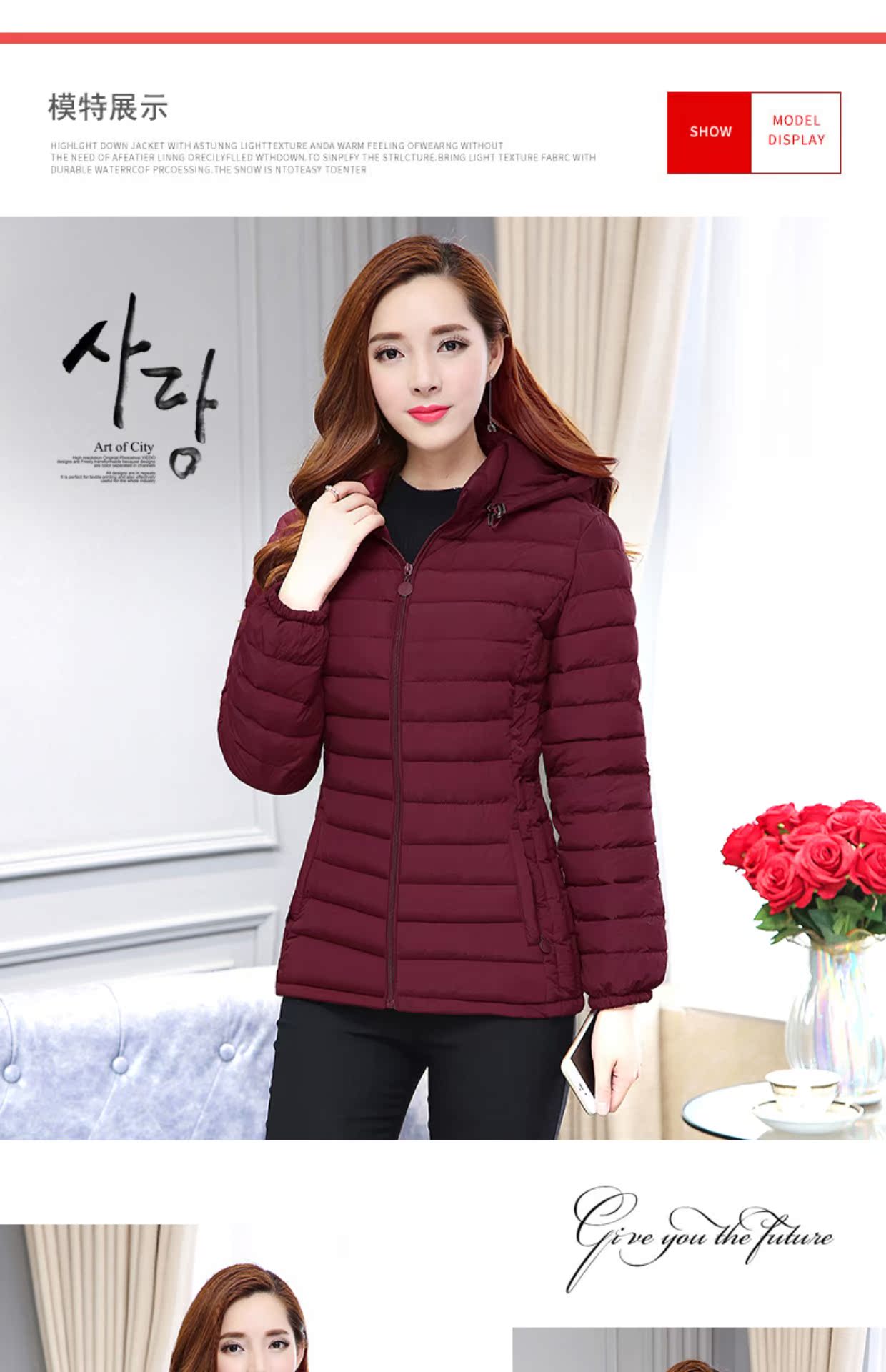 Chống mùa đông mới mỏng eo thon cotton nữ ngắn cotton đứng cổ áo cotton phù hợp với áo khoác mùa đông áo phao gile nữ
