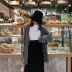 Áo khoác len nữ phiên bản Hàn Quốc 2018 mới buông lửng đơn giản thời trang áo sơ mi retro dài tay đan len