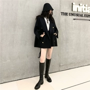 Áo khoác len nữ sang trọng mùa đông nữ 2018 phiên bản Hàn Quốc của phần dài lỏng lẻo của áo khoác len thủy triều