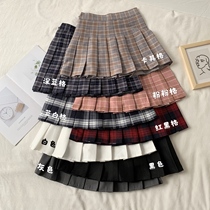 Pleated skirt high waist a short skirt thin 2021 summer new academic style jk uniform plaid skirt women