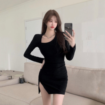 Hong Kong Mei Chaomai ~ Pure Slim Long Sleeve Dress