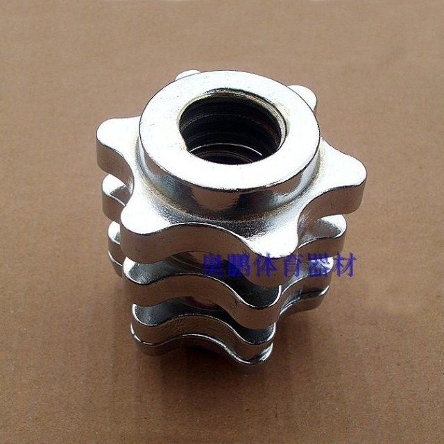 Thickened electroplated dumbbell nut nut clamp head 25mm dumbbell barbell bar Universal