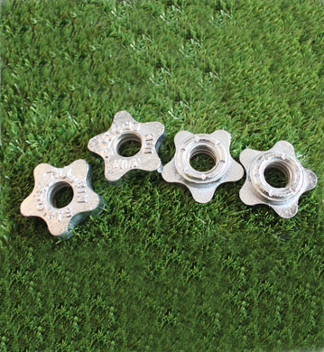 Galvanic nut plated dumbbells nut quinculating nut gripping head