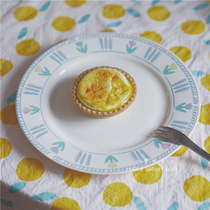 Hand painted cherry plate ins Han style dinner plate French style fruit cake dessert dish Western food Snack Dish Tulip Pan