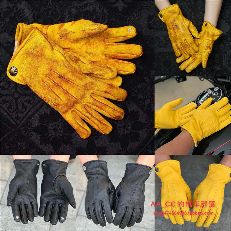 Spot uglybros hareindian riding genuine leather gloves deer skin for old comfort locomotive all-finger gloves