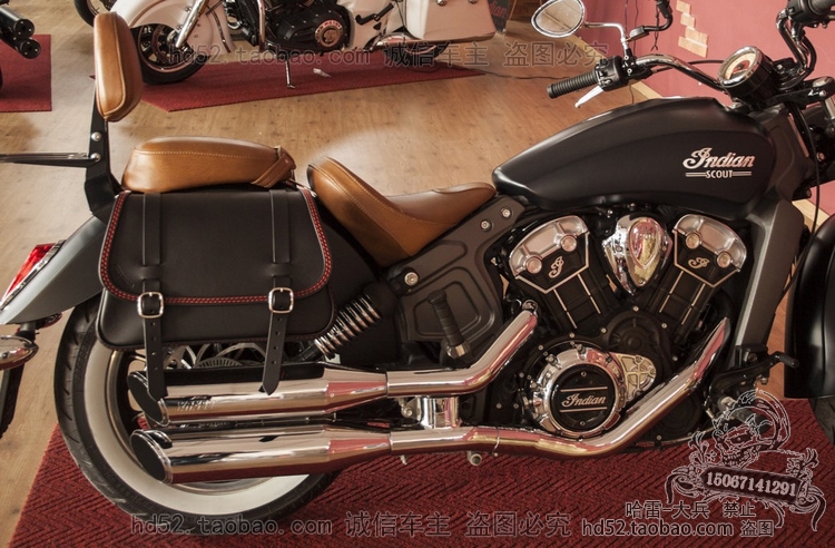 Handmade to do genuine leather Indian scout Side Bag Locomotive saddle Pack Plant Tanning Cow Leather Waterproof Luggage Bag