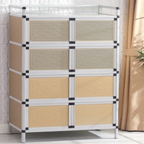 Aluminum alloy lockers stainless steel cupboards simple kitchen storage cabinets pots dishes side cabinets modern stoves