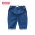 Bé gái quần jean bé gái 1-3 tuổi 5 trẻ em mặc mùa hè trẻ em quần ngoài bé gái quần mỏng cắt xén - Quần jean