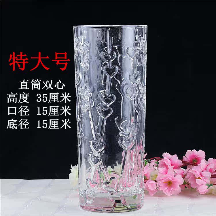 Đơn giản hiện đại tre giàu thêm lớn trong suốt kính dầy vase thủy canh phòng khách từ sàn đến trần lắc pha lê.