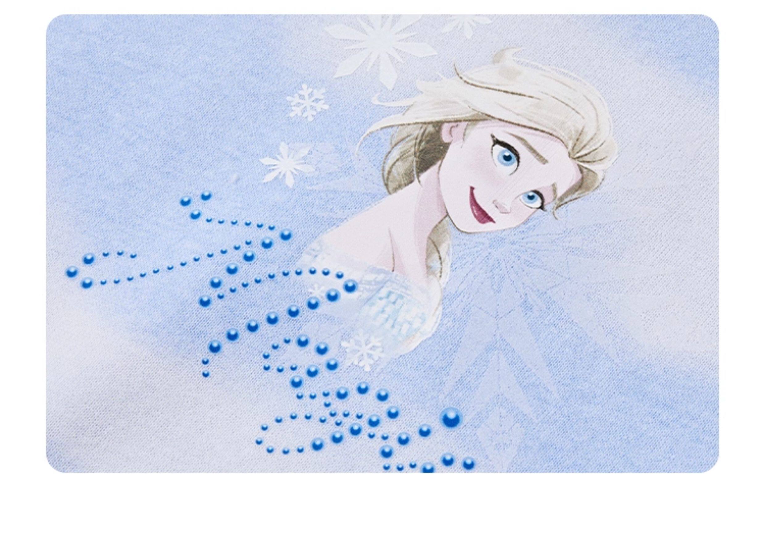 Disney лед романтика мальчиков и девочек, весна случайный куртка 2026 новый ребенок круглый штамп футболки рукав голова плотный хлопок T весна 