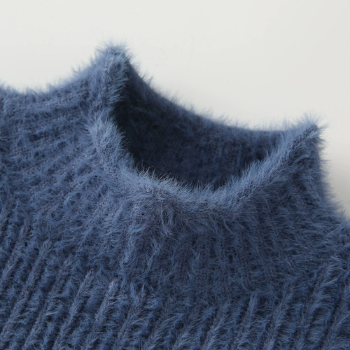 Дисней, осенний детский бархатный трикотажный модный свитер, детская одежда, высокий воротник