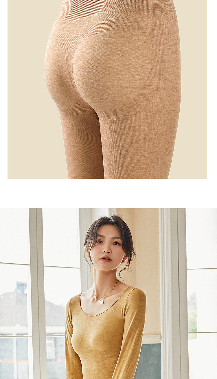 恒源祥 女士 美体紧身内衣套装 德绒自发热含羊毛蚕丝 图13