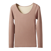 Hengyuanxiang Autumn Clothing Womens Underwear German Velvet Thermal Underwear Containing Wool Silk Skin Beauty Heating Bottoming Top Winter