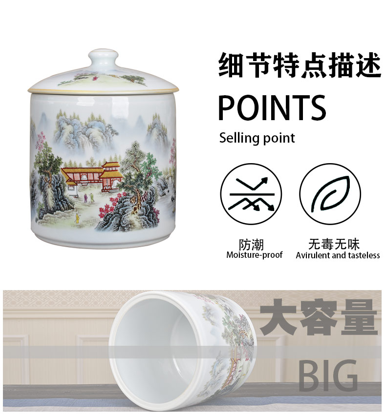 Creative restoring ancient ways to save receives seven loaves pu 'er tea pot household ceramics large seal pot moisture white tea packaging