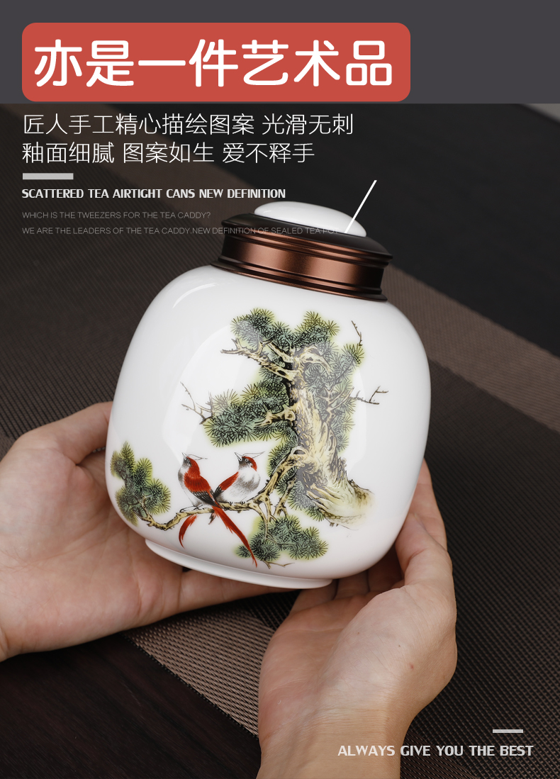 Creative painting of flowers and half jins to small ceramic pu 'er tea pot store seal pot put tea POTS of tea