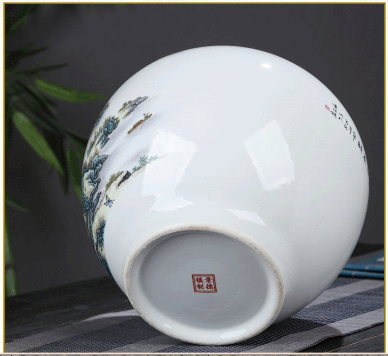 Jingdezhen ceramic vase furnishing articles loose tea with cover storage tank caddy fixings large 5 jins of moisture - proof seal up tea pot