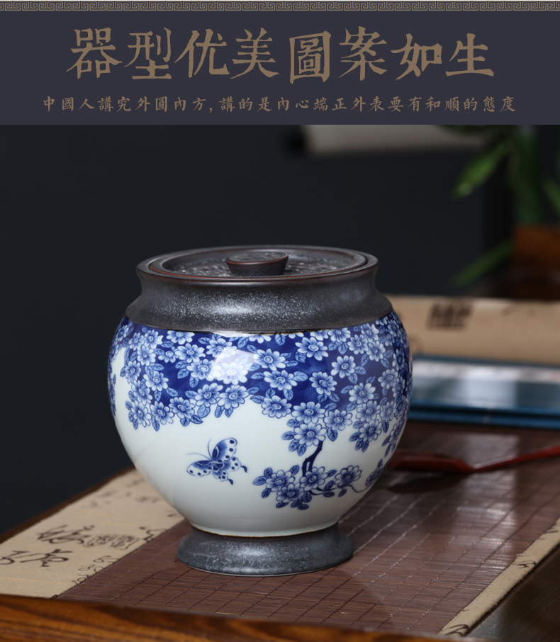 High temperature ceramic tea pot 1 to 2 jins of loose tea pu - erh tea and tea box storage tanks sealed ceramic tea POTS