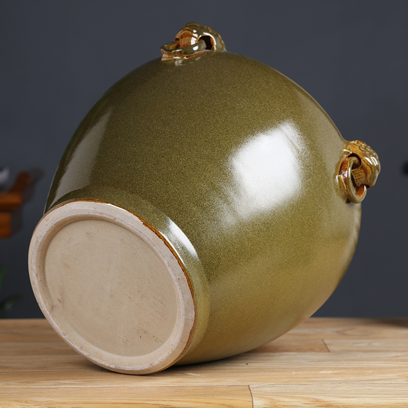Large ceramic tea pot jingdezhen Large pu 'er seven cakes tea urn storage POTS of tea bucket thickening tea urn