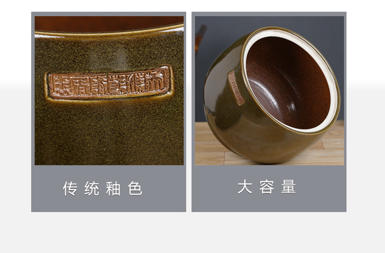 Jingdezhen ceramic medium tea canners 5 jins of puer tea save cylinder seal pot of black tea, green tea