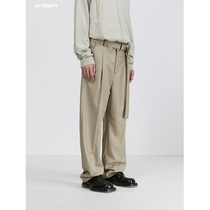 ATTEMPT fixed fan products three-dimensional drop feel in the seam straight tube trousers
