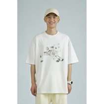 MANUFACTURE BY ATTEMPT plush toy print short sleeve t-shirt