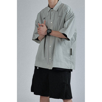MANUFACTURE BY ATTEMPT Nylon Short Sleeve Shirt Jacket