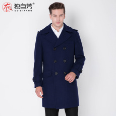 Спецодежда 独自芳物业保安服秋冬装制服加厚防寒服呢子大衣迎宾服毛呢外套男