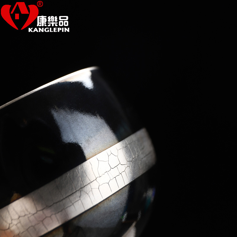 Recreational product silver cup 999 cracked sycee kung fu tea cups ceramic craft master cup single cup tea sample tea cup