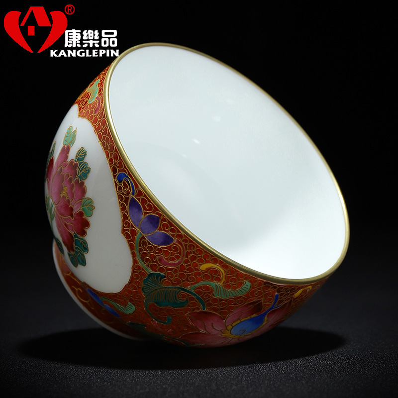 Recreation is tasted wire inlay enamel see yulan CPU master cup jingdezhen ceramic sample tea cup kung fu tea tea cups