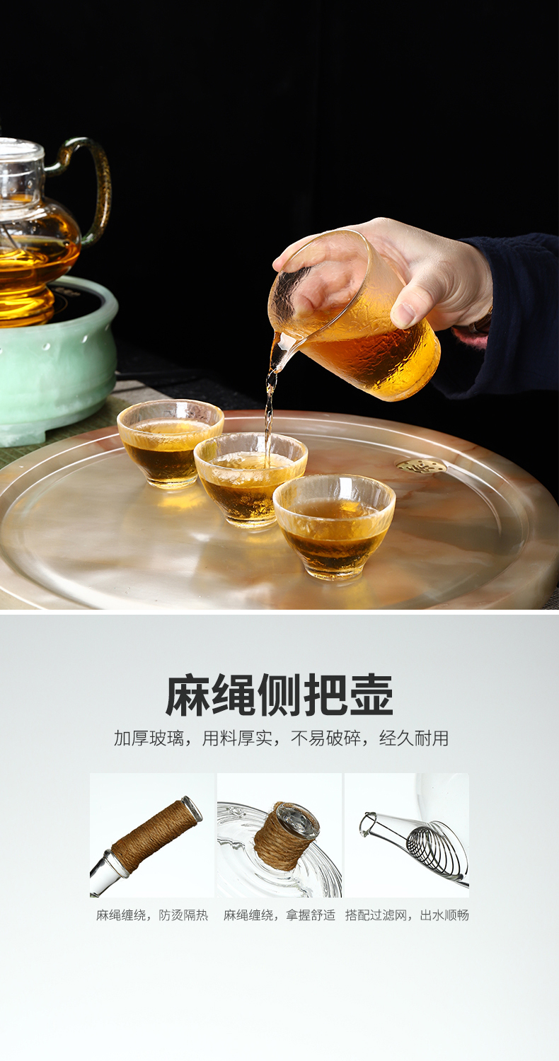 Recreational product office teapot refractory glass filter household cooking pot kettle jade electric TaoLu tea set