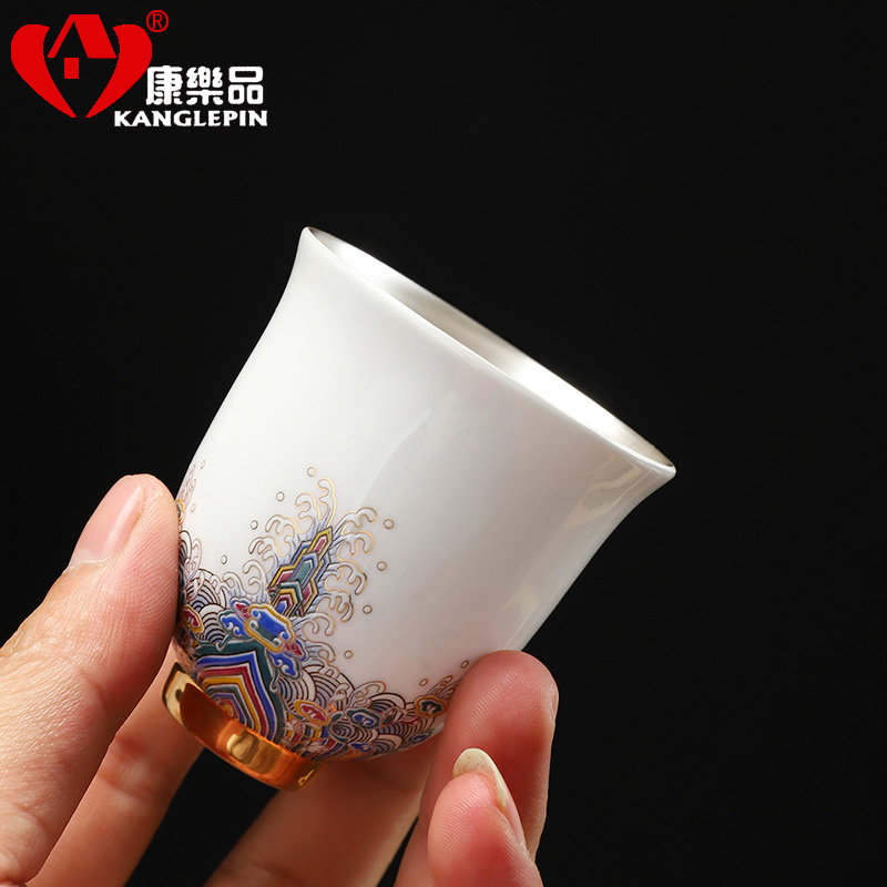 Recreational product ceramic gold colored enamel coppering. As silver cups manual small sample tea cup glass sheet fullness of household utensils