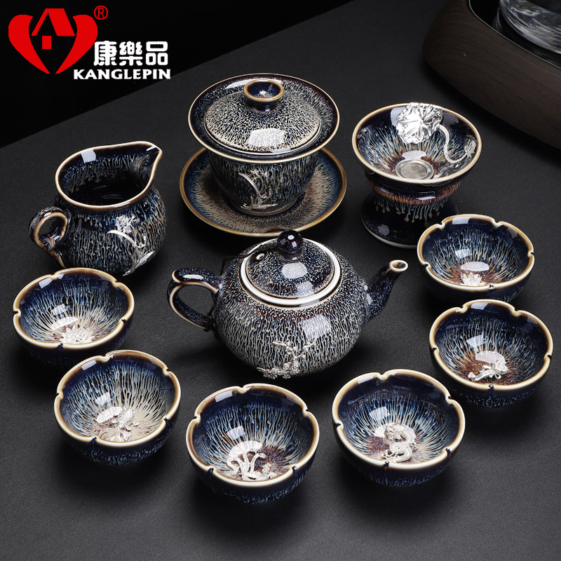 Recreation products built lamp coppering. As the silver tea set obsidian become kung fu tea red glaze, a complete set of new ceramic teapot teacup