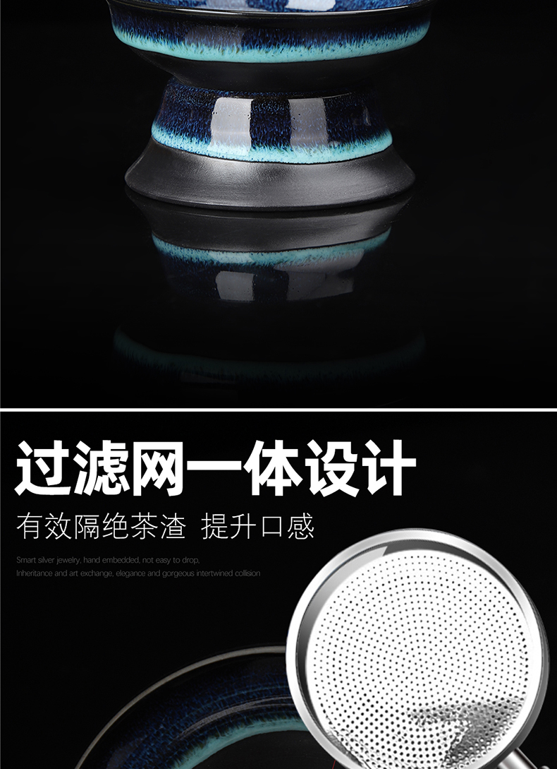 Recreation products built one variable was suit home office sitting room jingdezhen high - end gifts with silver cups