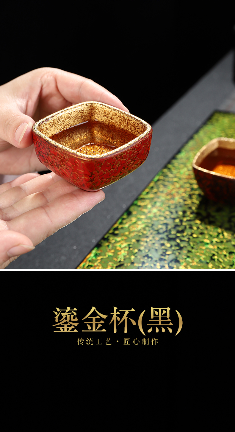 Recreational product gold lacquer tea set of the big cup pure manual violet arenaceous jinzhan master cup single CPU ceramic kung fu tea cups